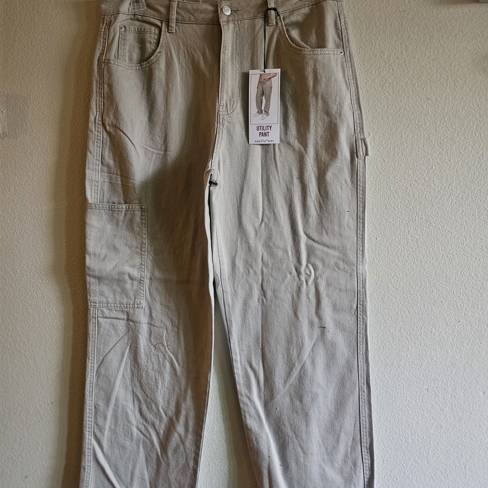 Vanilla Star Women's Flare Jeans in Beige